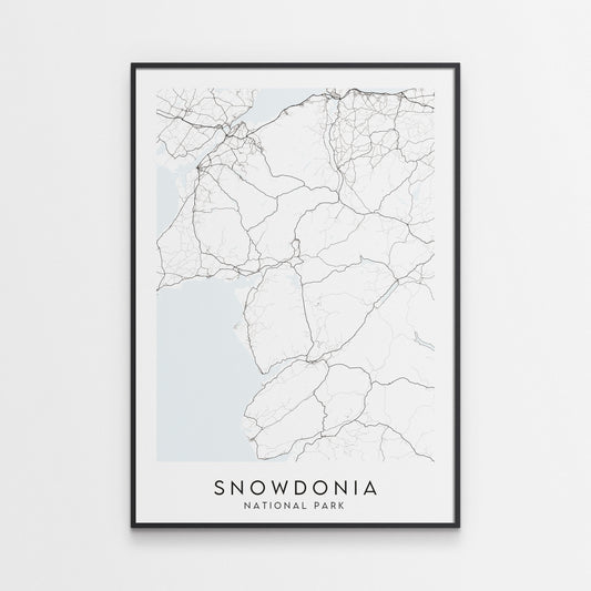 Snowdonia National Park Map Print - Wales