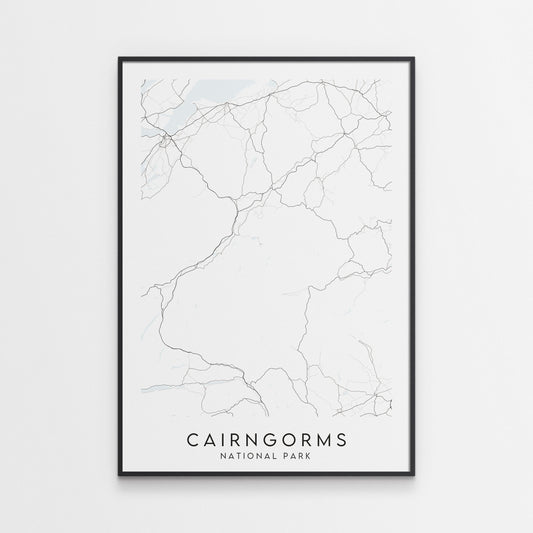 Cairngorms National Park Map Print - Scotland