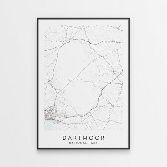 Dartmoor National Park Map Print