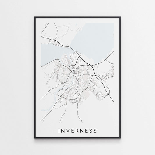 Inverness Map Print - Scotland