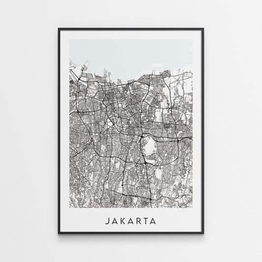 Jakarta Map Print - Indonesia