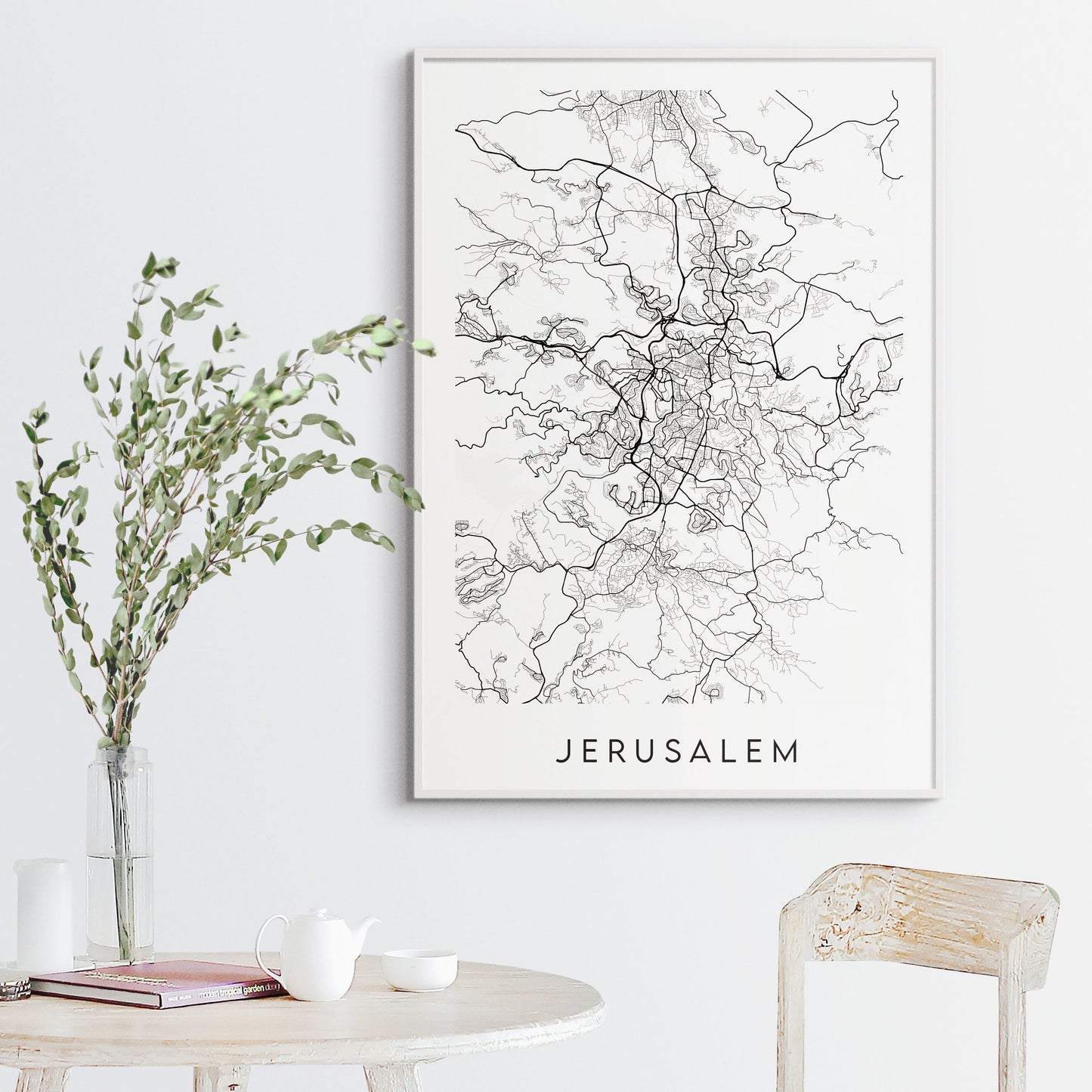 Jerusalem Map Print - Israel