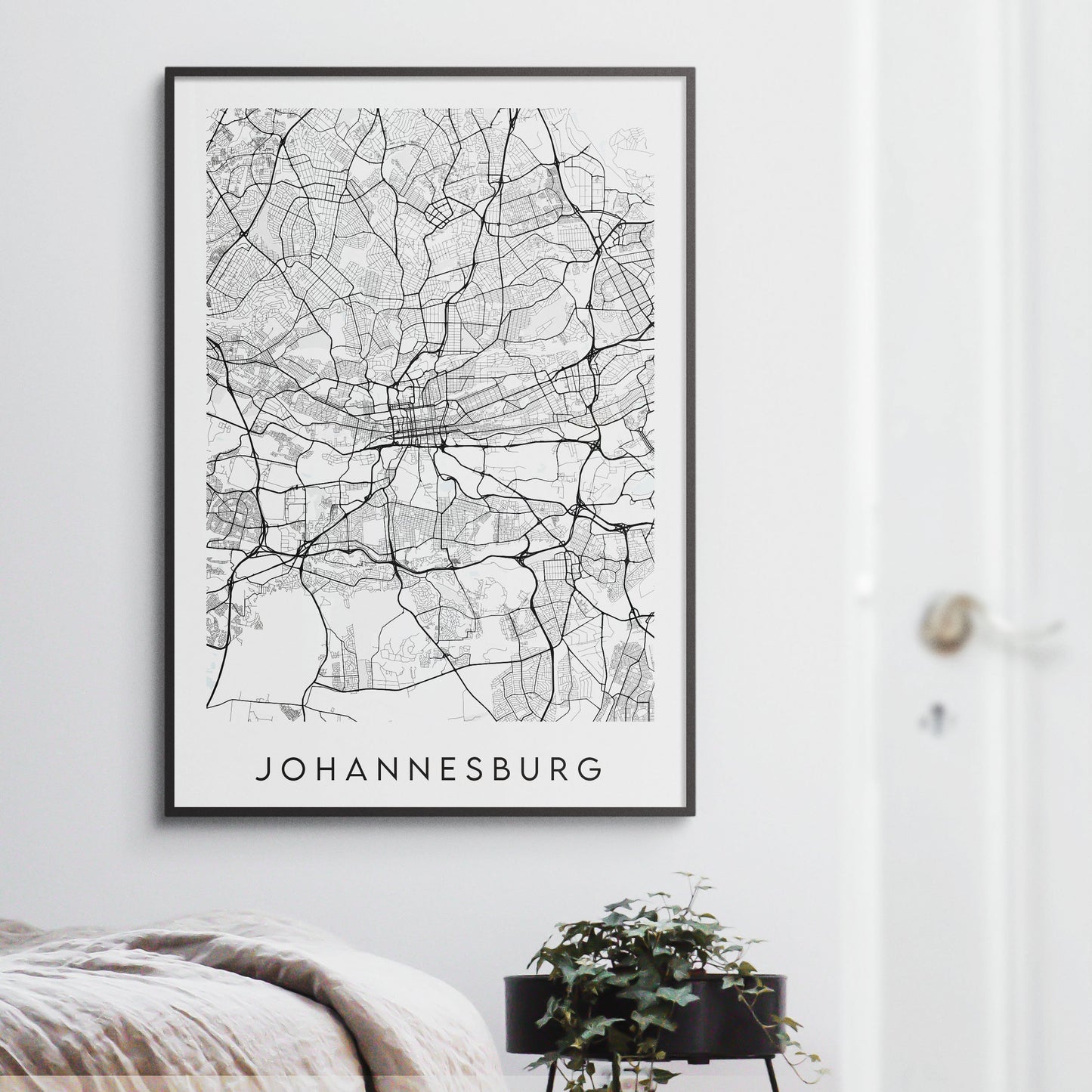 Johannesburg Map Print - South Africa