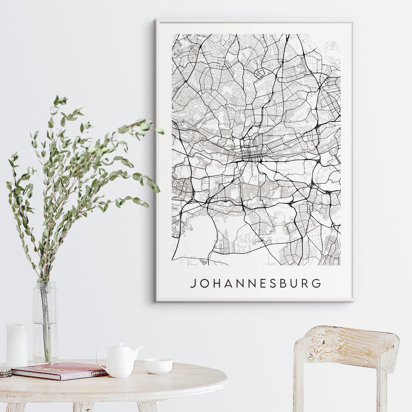 Johannesburg Map Print - South Africa