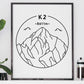 K2 Print - Mountain, Asia Poster