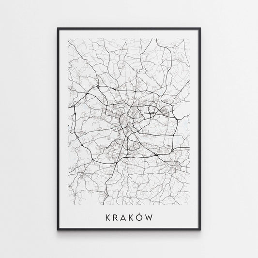 Krakow Map Print - Poland