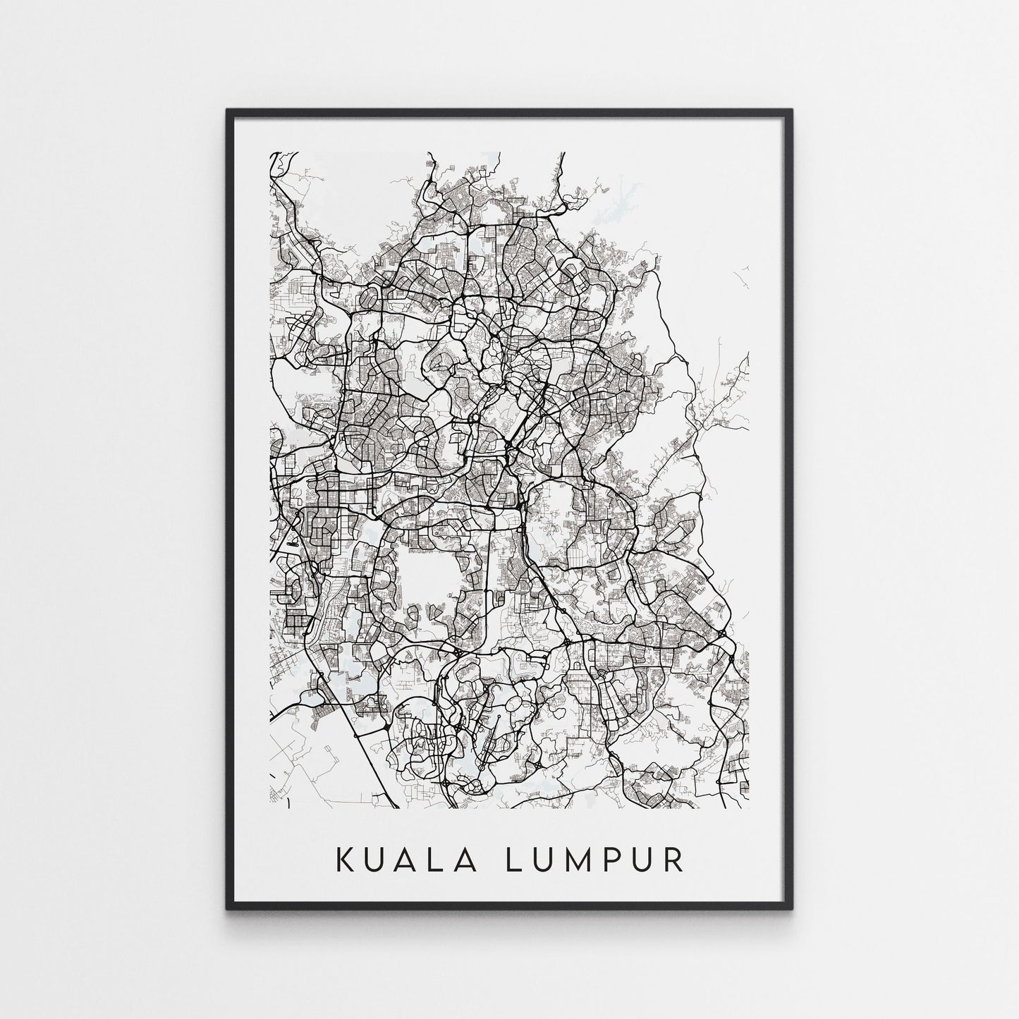 Kuala Lumpur Map Print - Malaysia