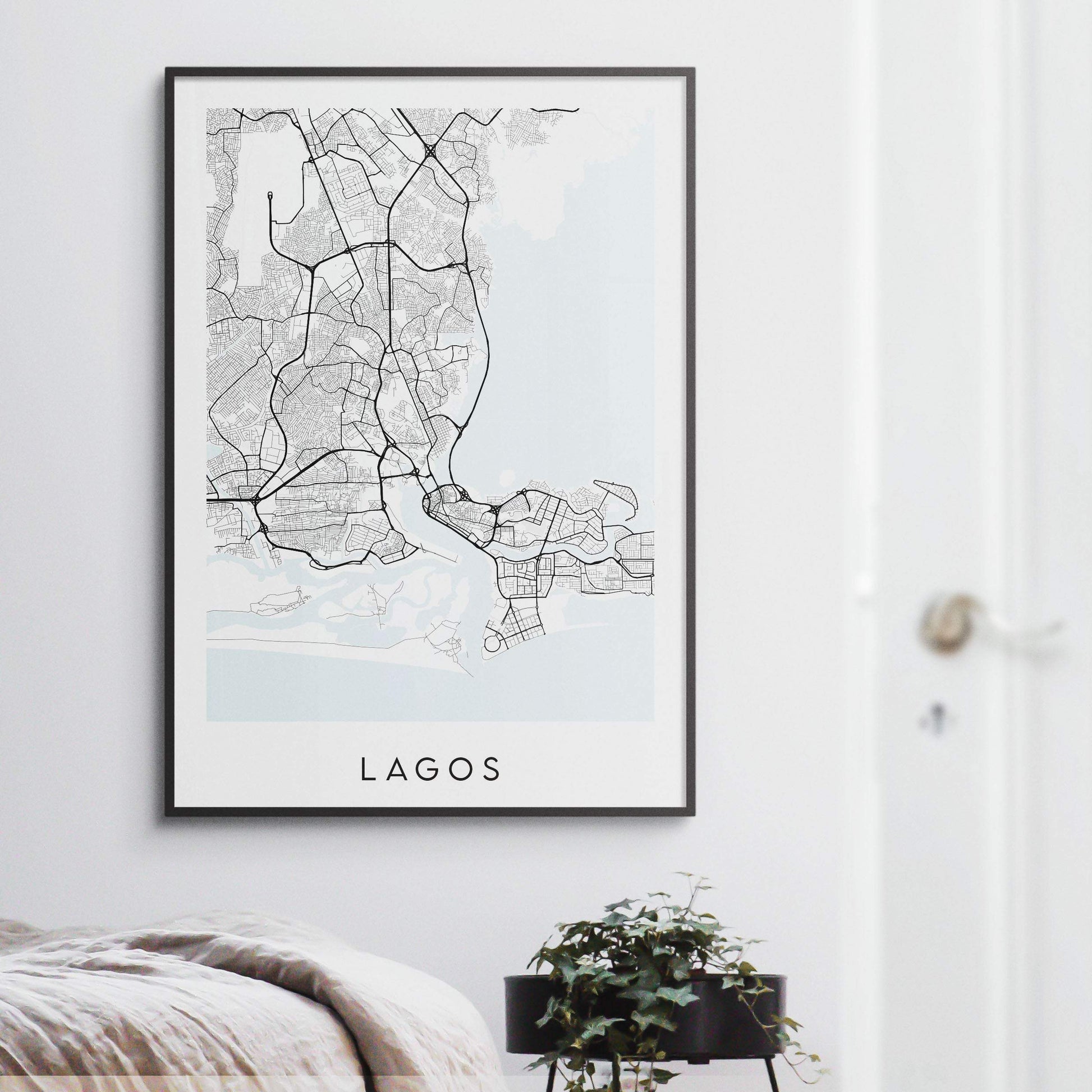 Lagos Map Print - Nigeria