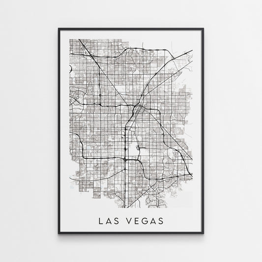 Las Vegas Map Print - Nevada USA