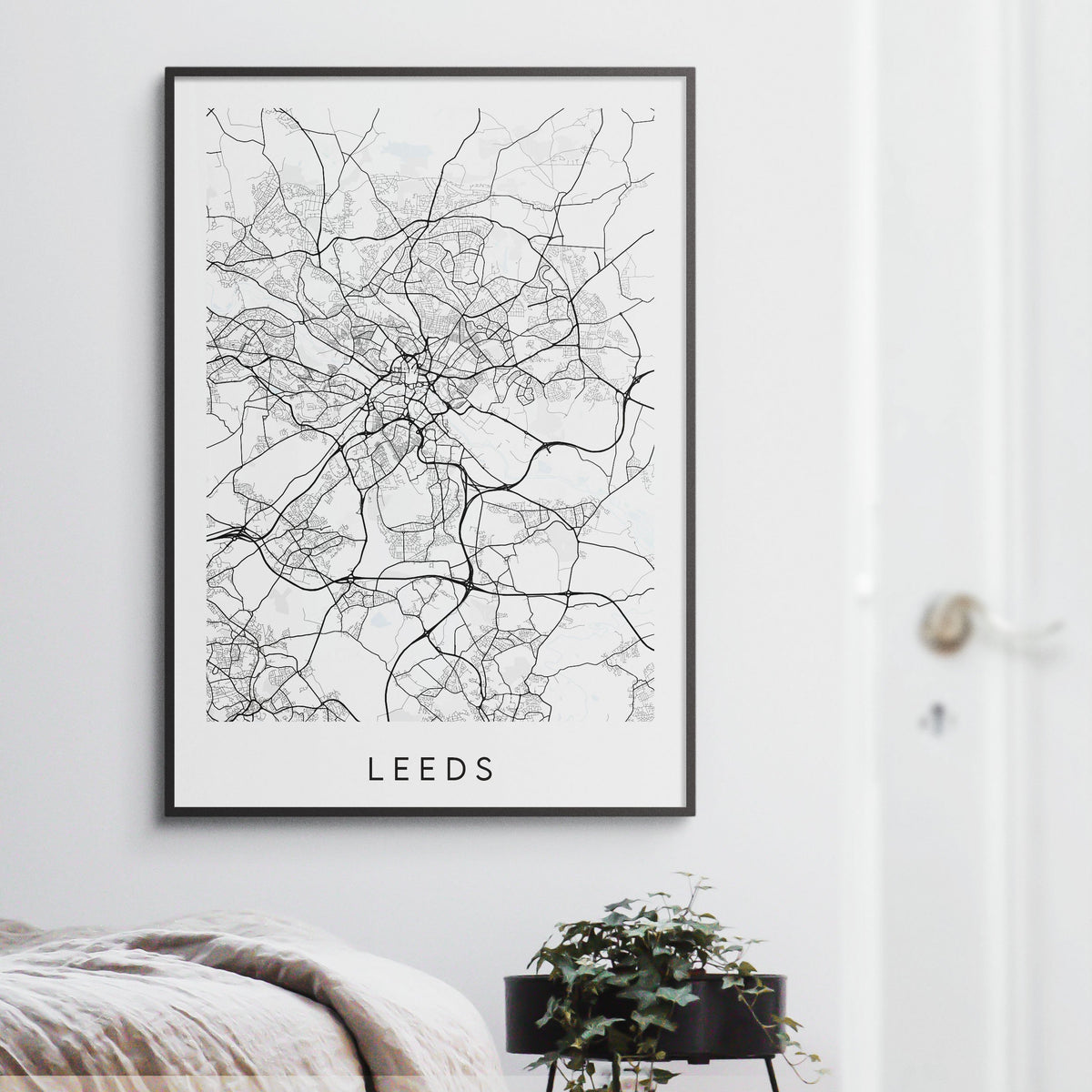 Leeds Map Poster – Minimal Wall