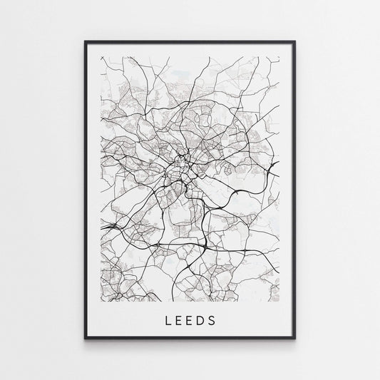 Leeds Map Print