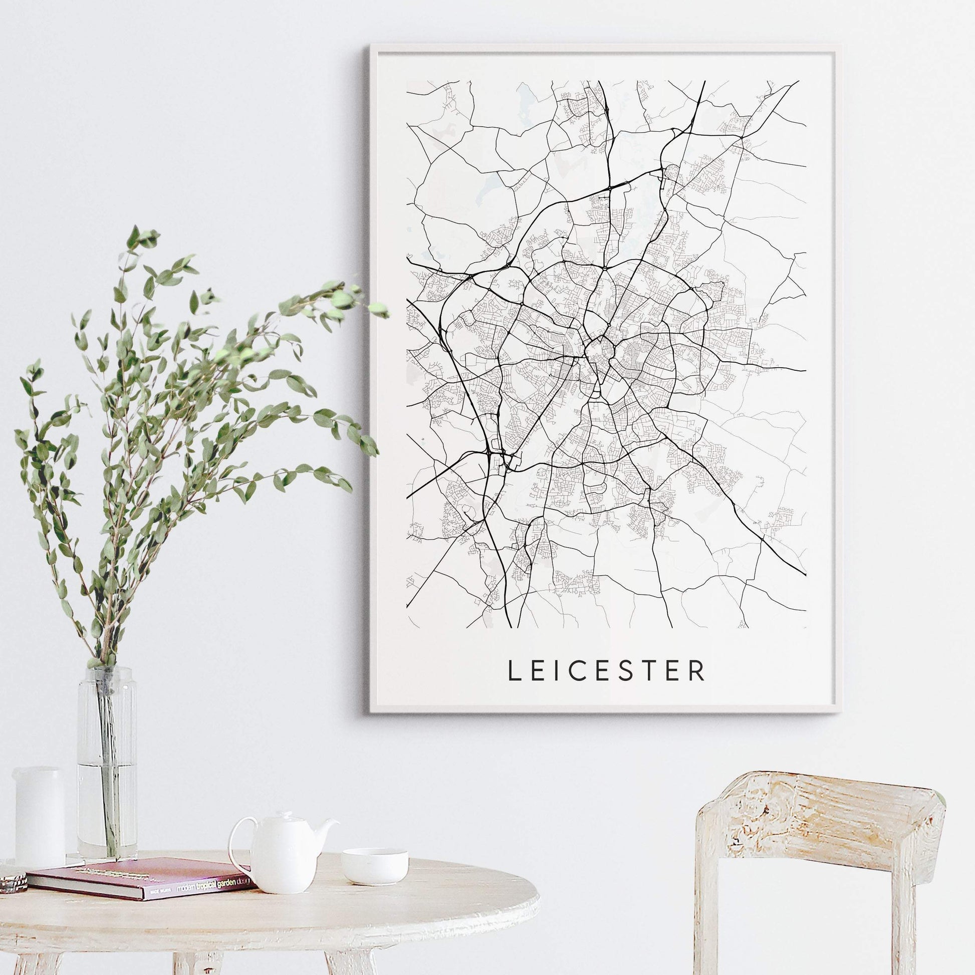 Leicester Map Print