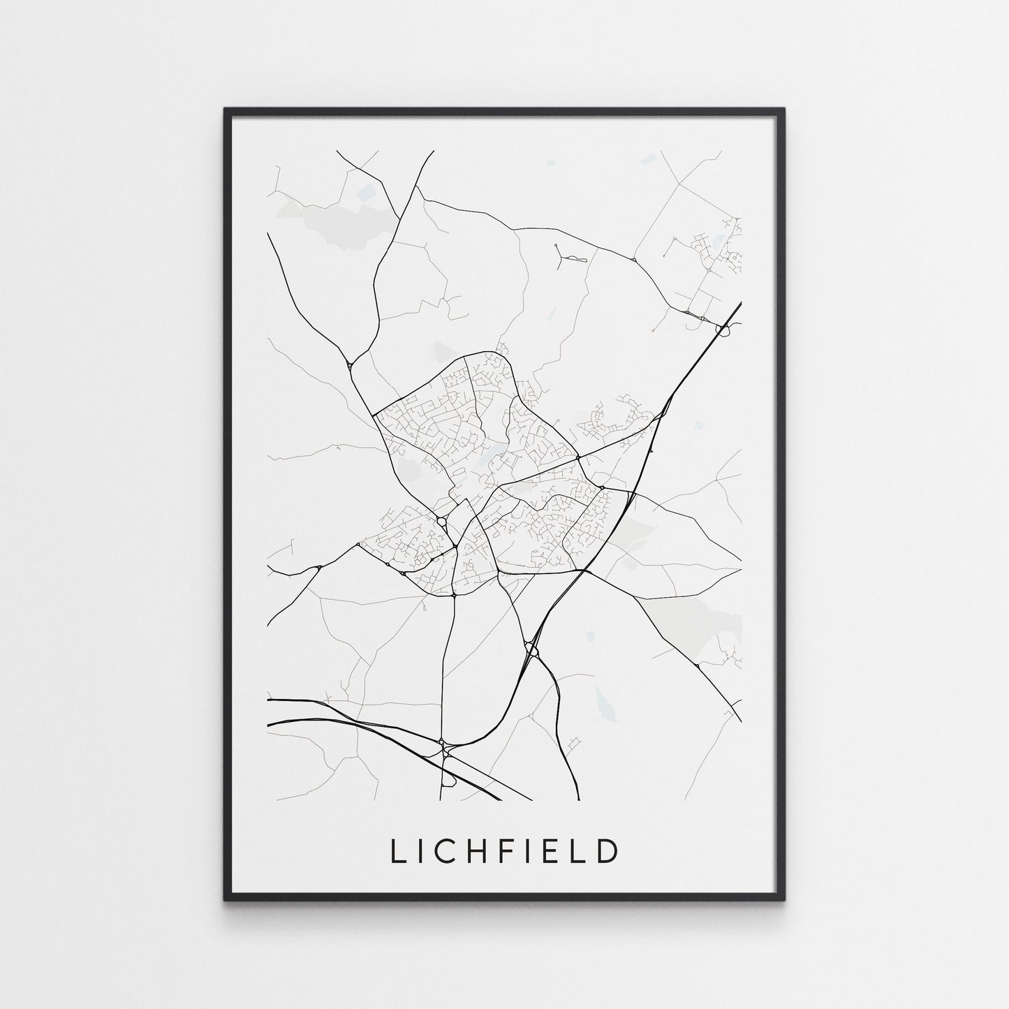 Lichfield Map Print