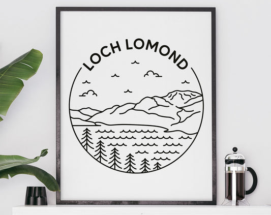 Loch Lomond Print - National Park, The Trossachs, Scotland Poster