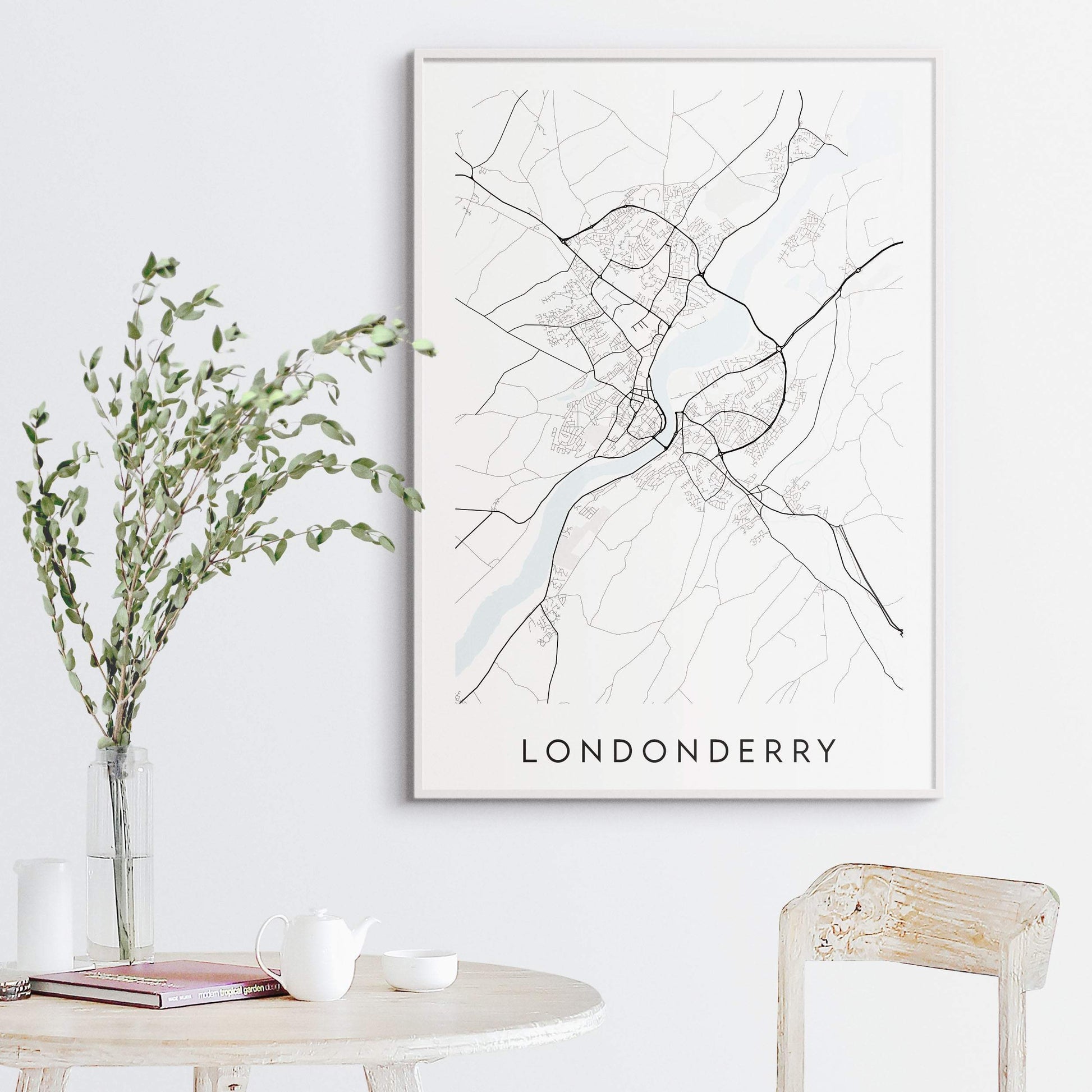 Londonderry Map Print - Northern Ireland