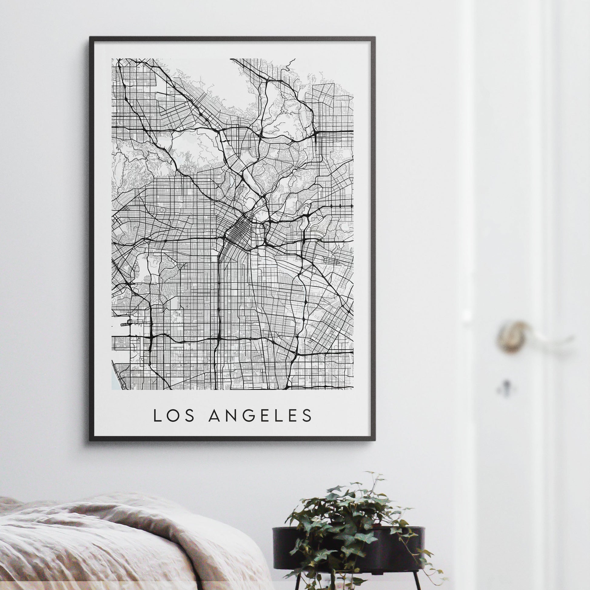 Los Angeles Map Print - California USA