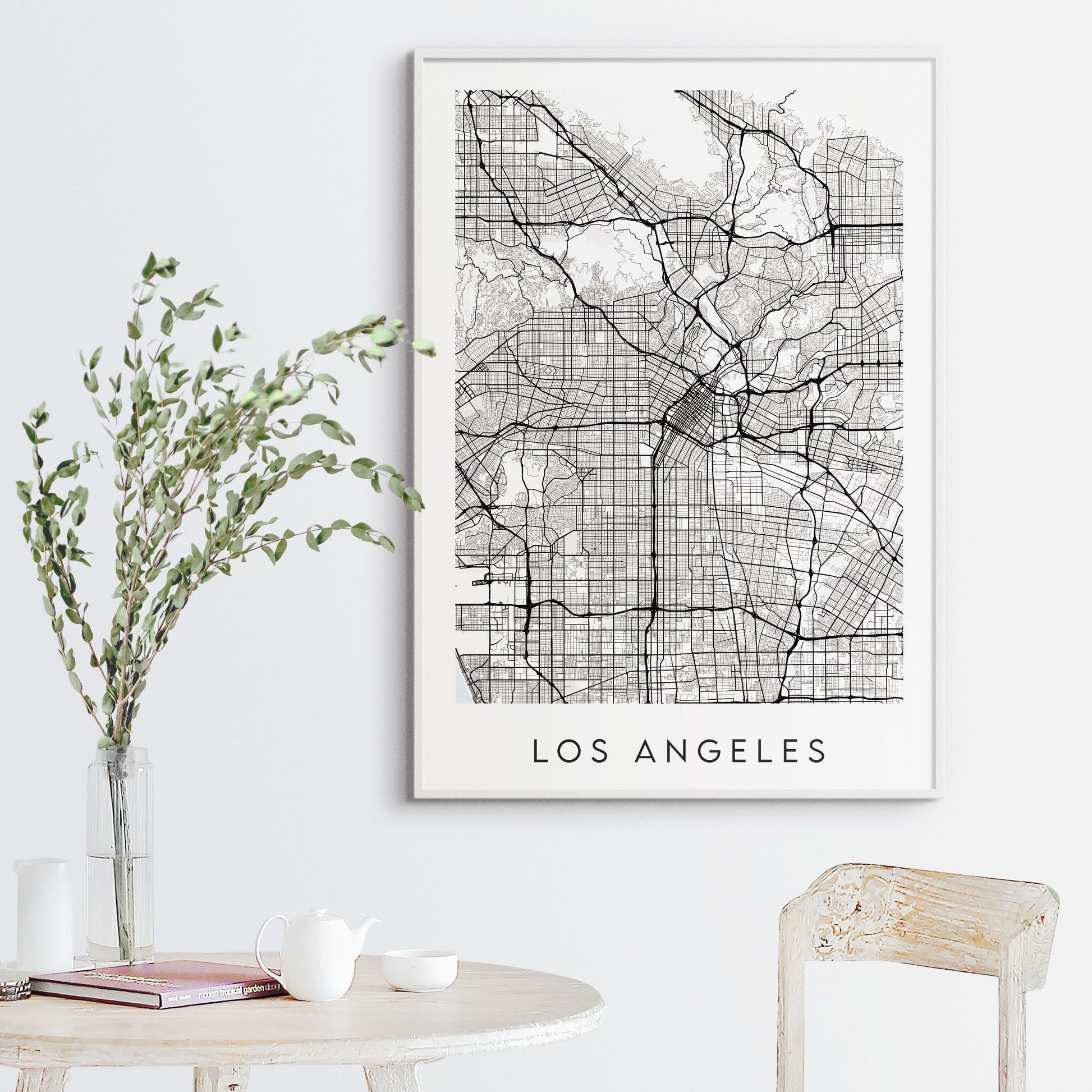 Los Angeles Map Print - California USA