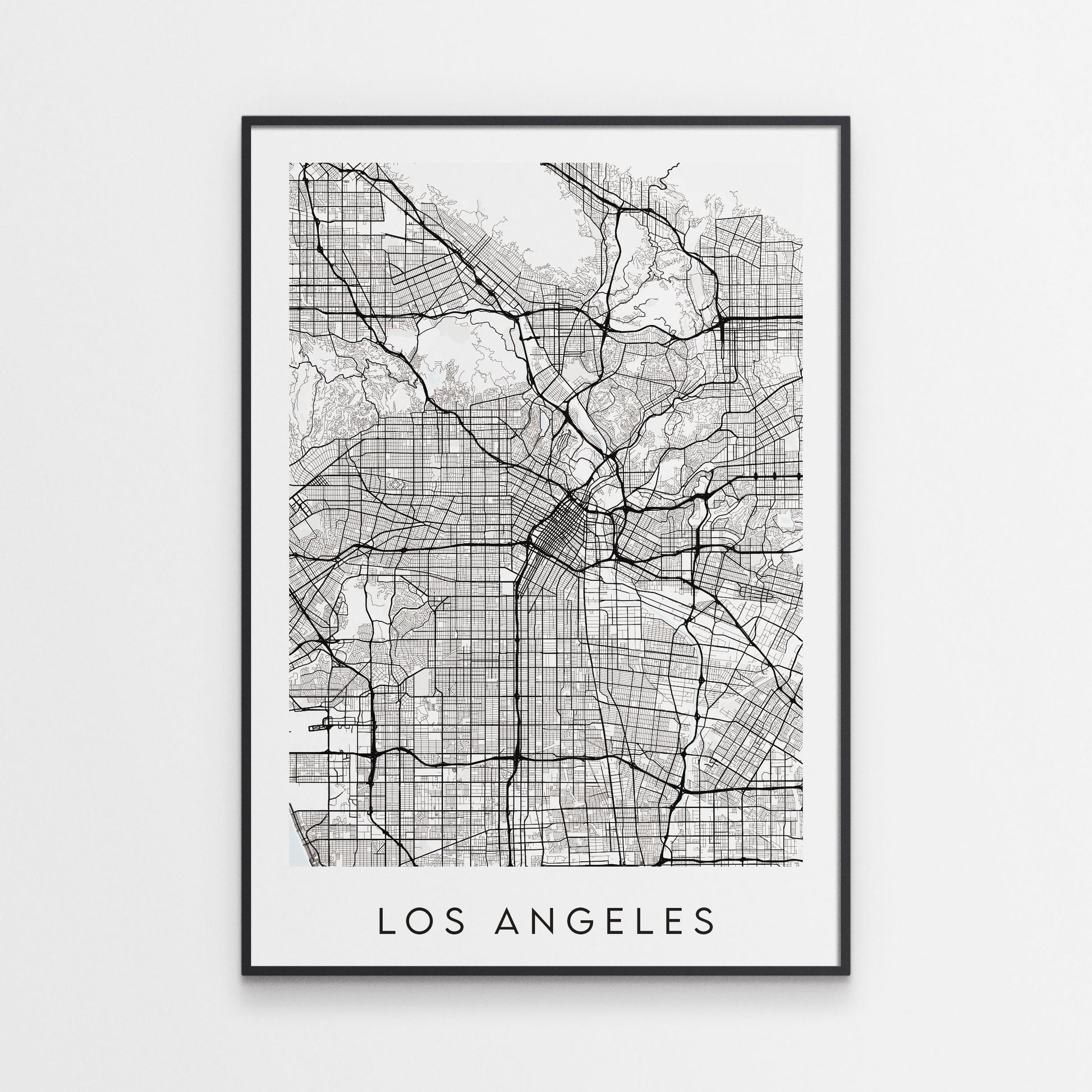 Los Angeles Map Print - California USA