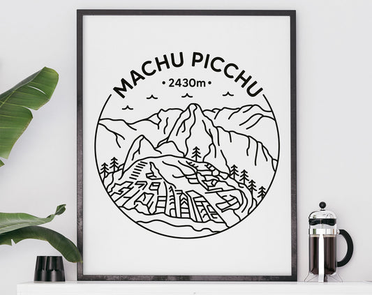 Machu Picchu Print - Inca Trail, Andes Mountains, Peru Poster