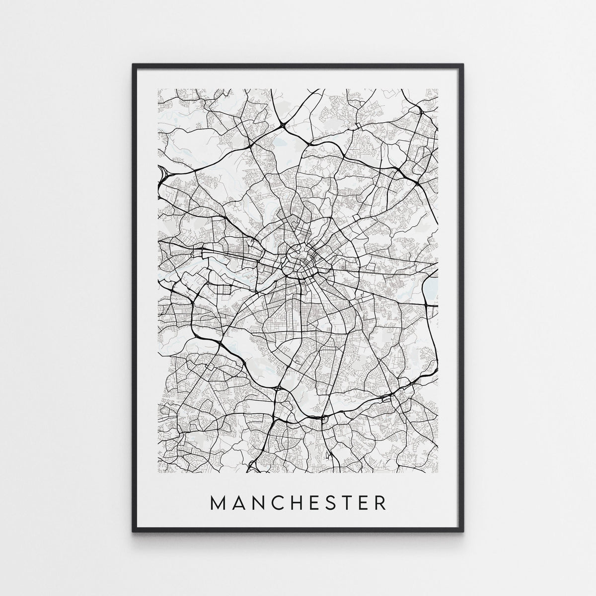Manchester Map Poster – Minimal Wall
