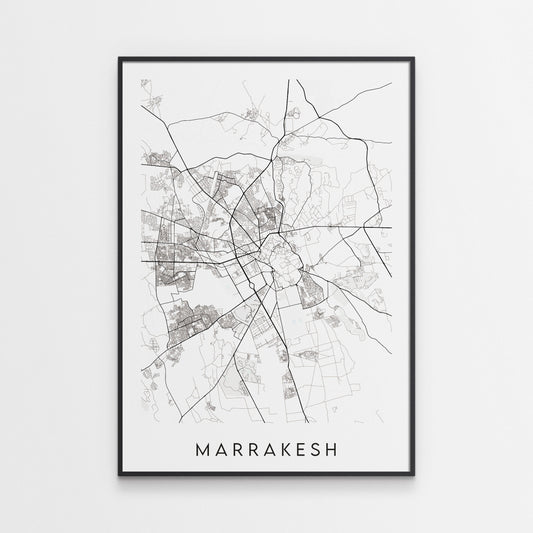 Marrakesh Map Print - Morocco