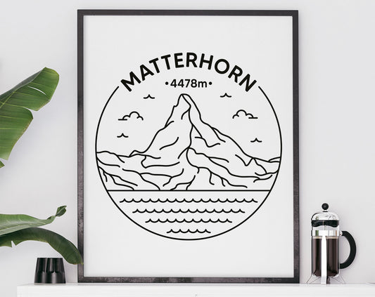 Matterhorn Print - Alps, Switzerland, Italy Poster