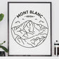 Mont Blanc Print - Alps, Italy, France Poster