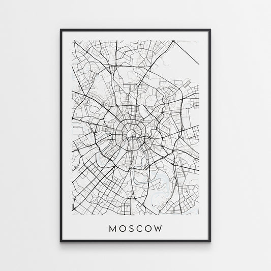 Moscow Map Print - Russia