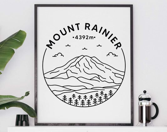 Mount Rainier Print - Tahoma / Tacoma, National Park Poster