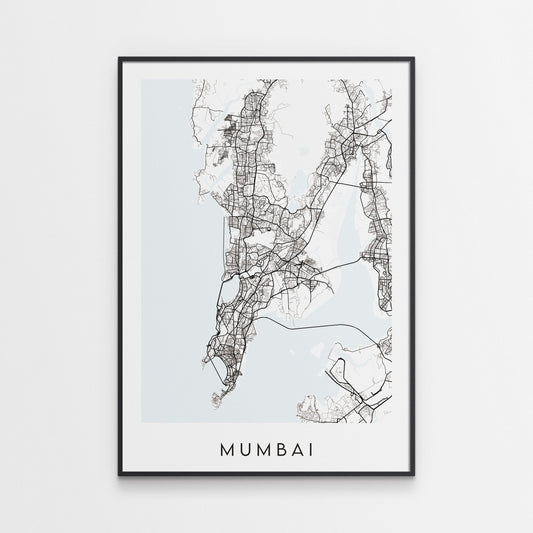 Mumbai Map Print - India