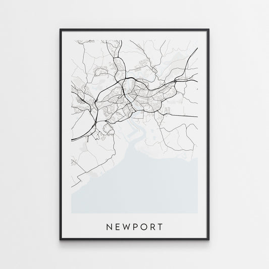 Newport Map Print - Wales