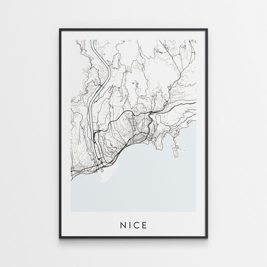 Nice Map Print - France