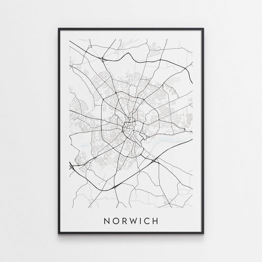 Norwich Map Print