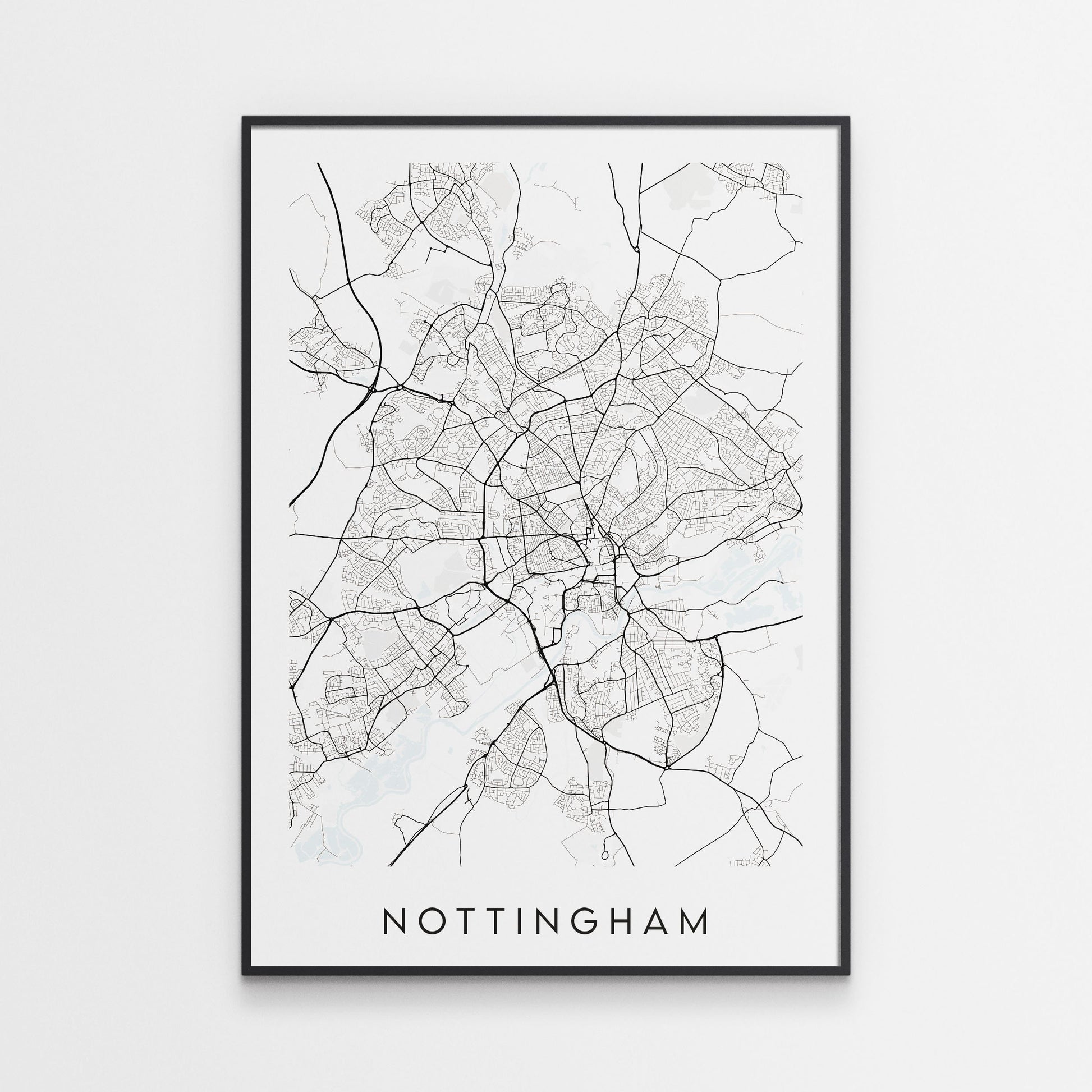 Nottingham Map Print