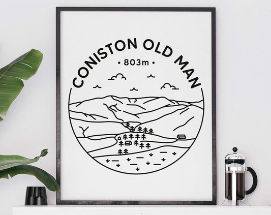 Old Man of Coniston Print - Cumbria, Lake District Poster