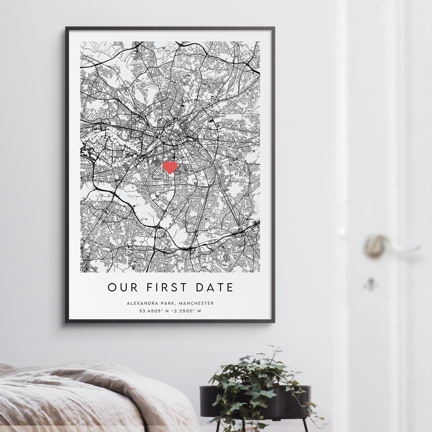 Our First Date Map Print