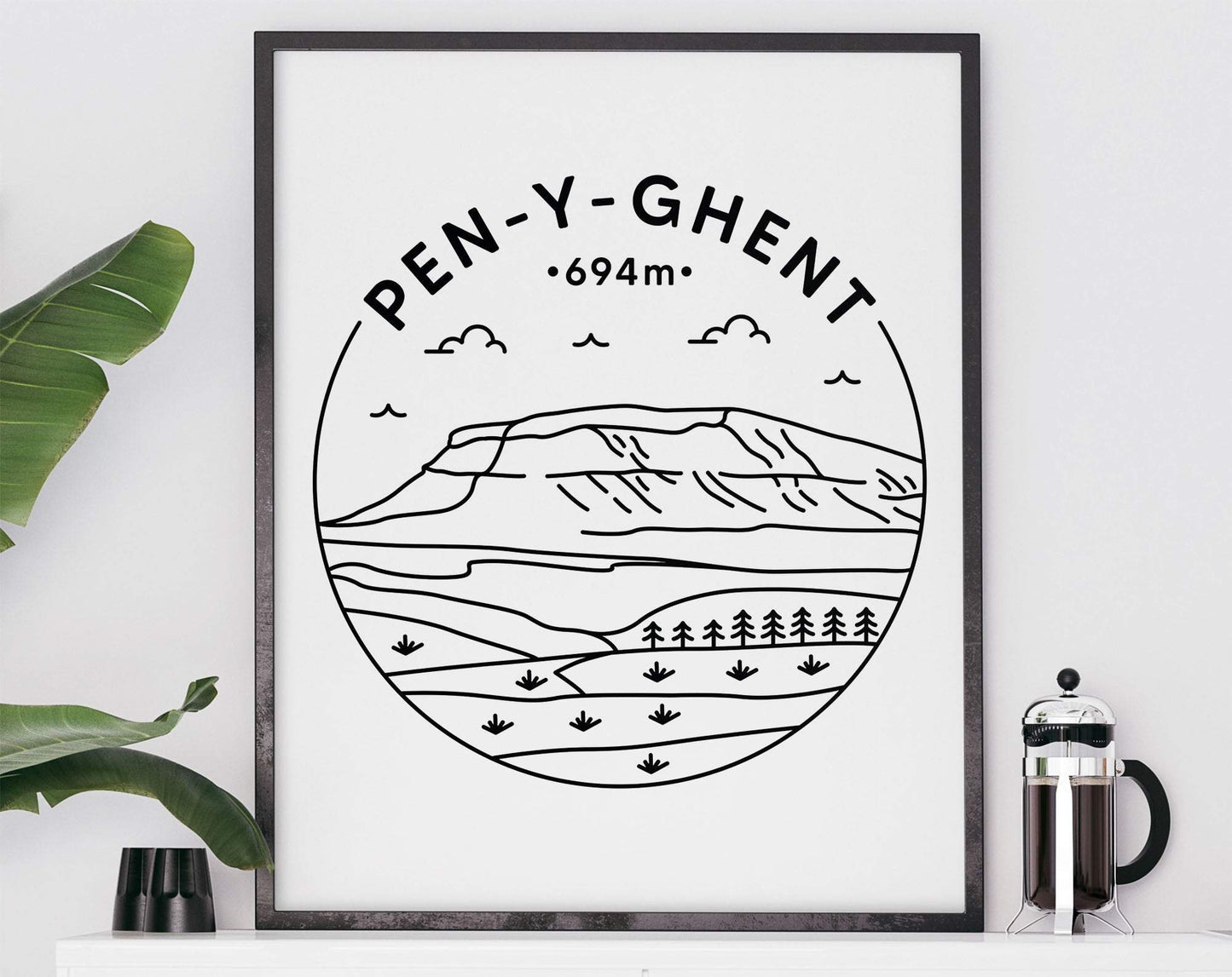 Pen-y-ghent Print - Yorkshire Dales, Three Peaks Poster