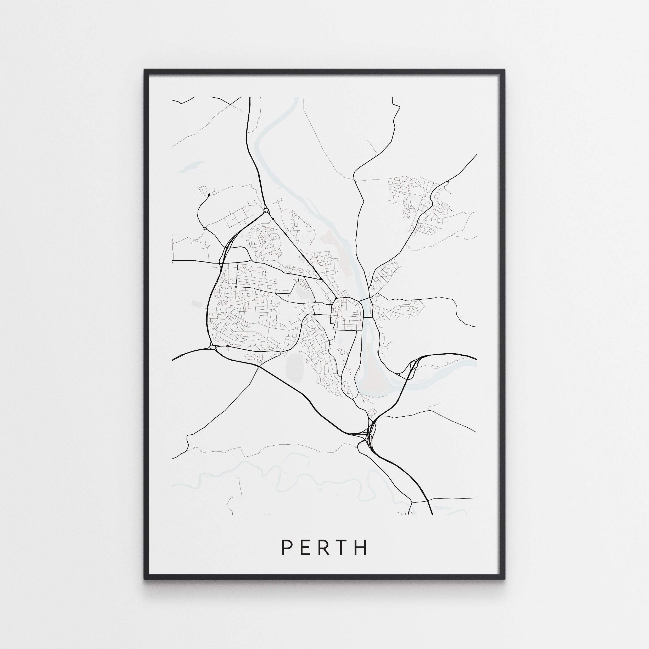 Perth Map Poster - Scotland – Minimal Wall