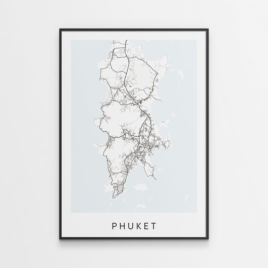 Phuket Map Print - Thailand