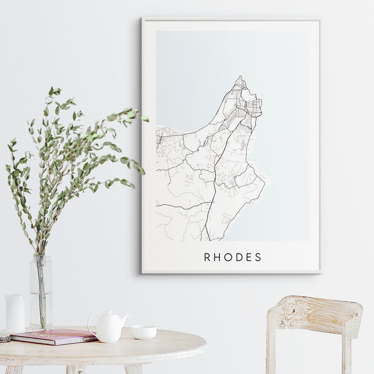 Rhodes Map Print - Greece