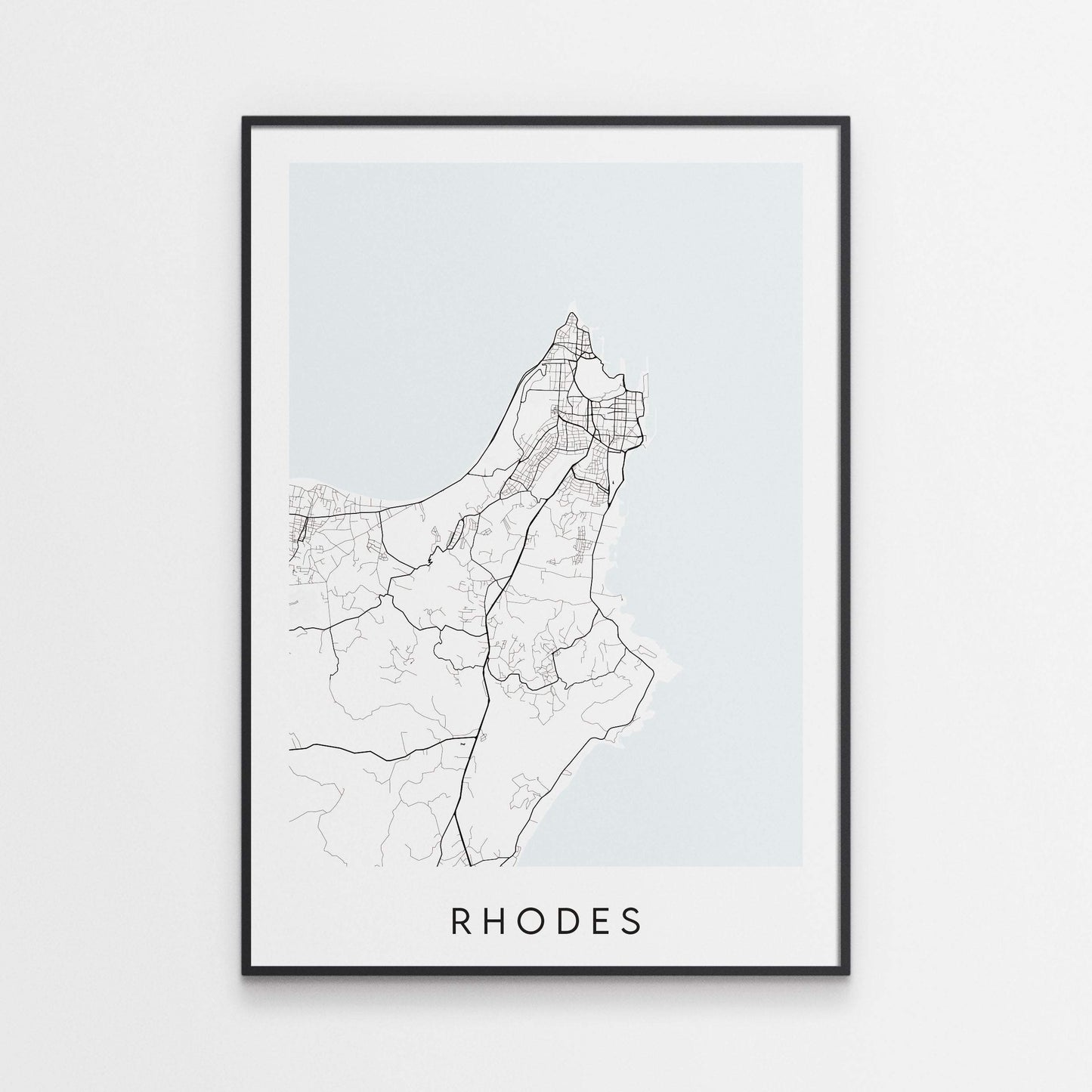 Rhodes Map Print - Greece