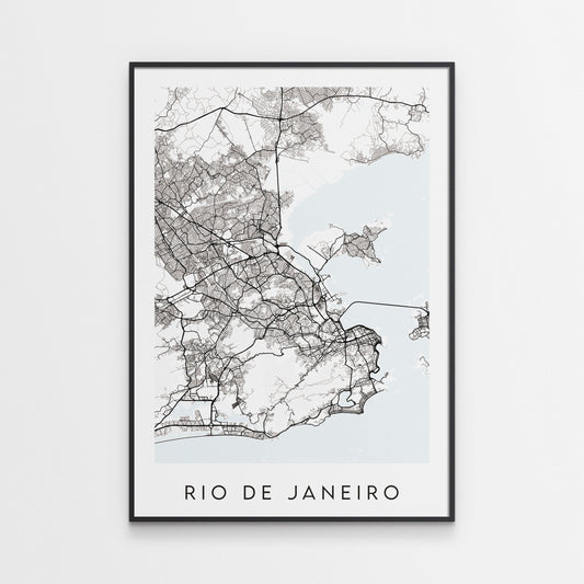 Rio de Janeiro Map Print - Brazil