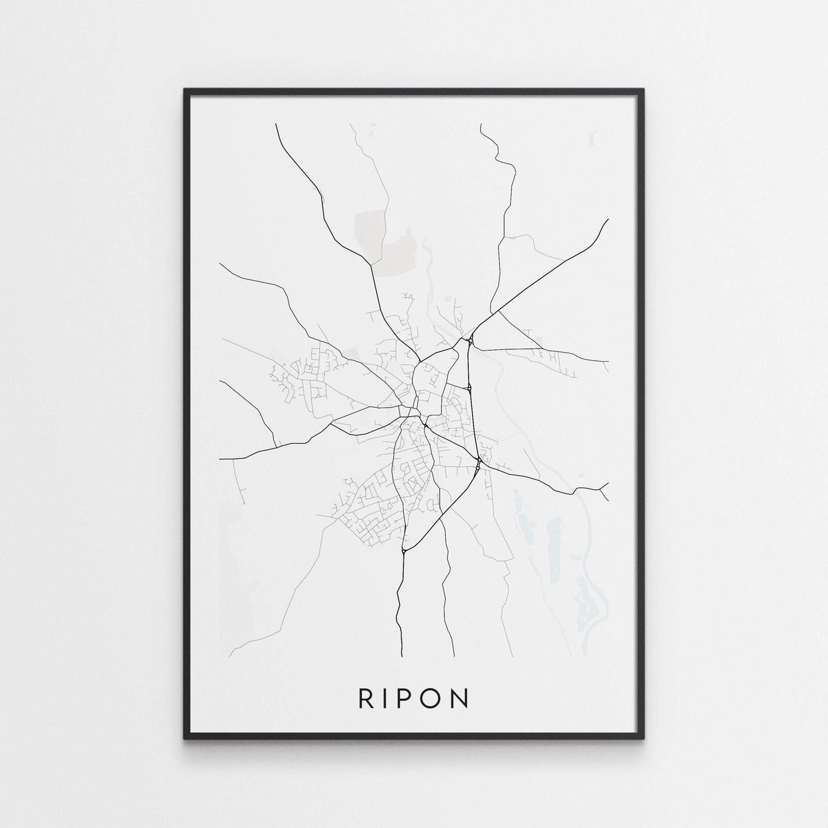 Ripon Map Poster – Minimal Wall