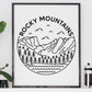 Rocky Mountains Poster - National Park, US / Canada Print