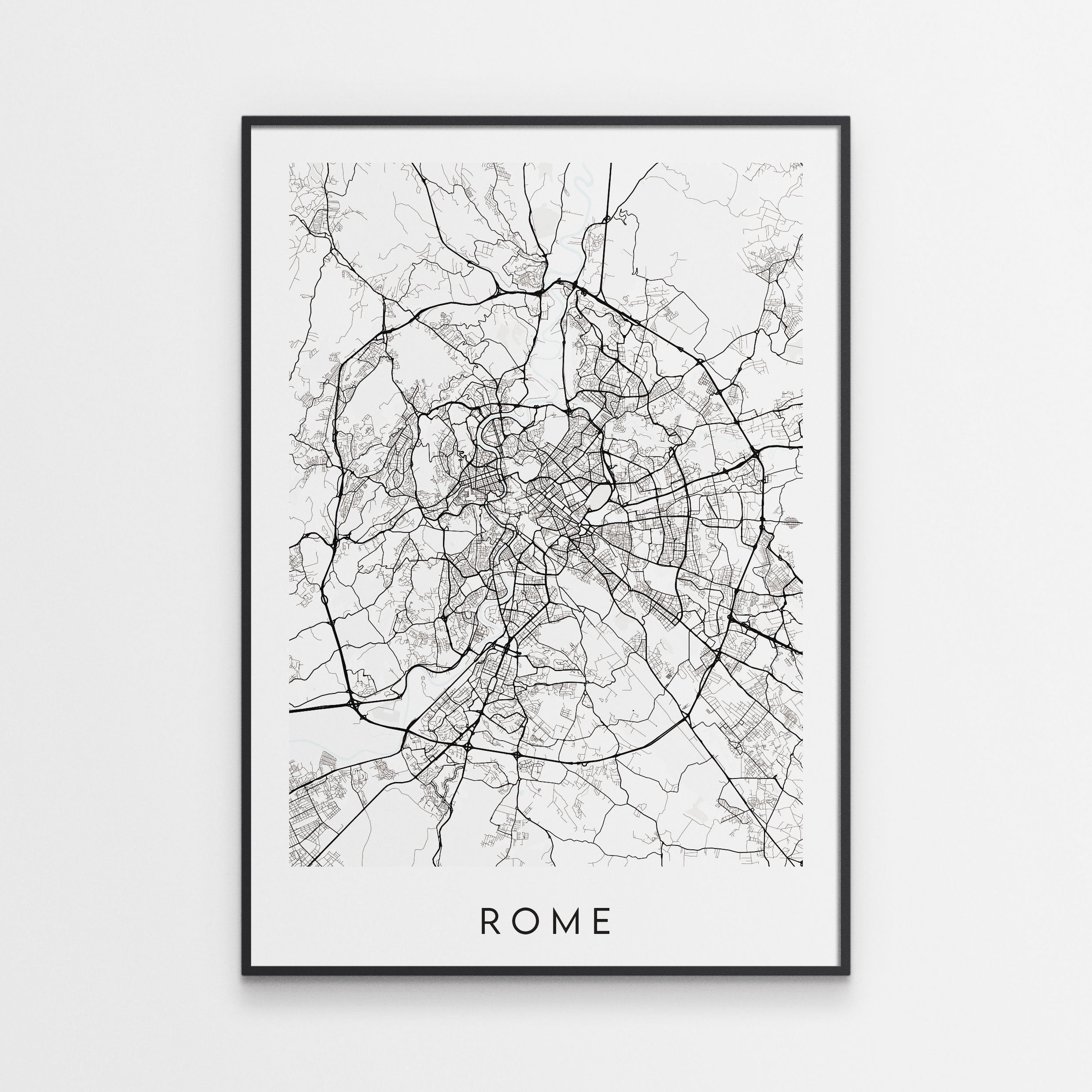Rome Map Print - Italy – Minimal Wall