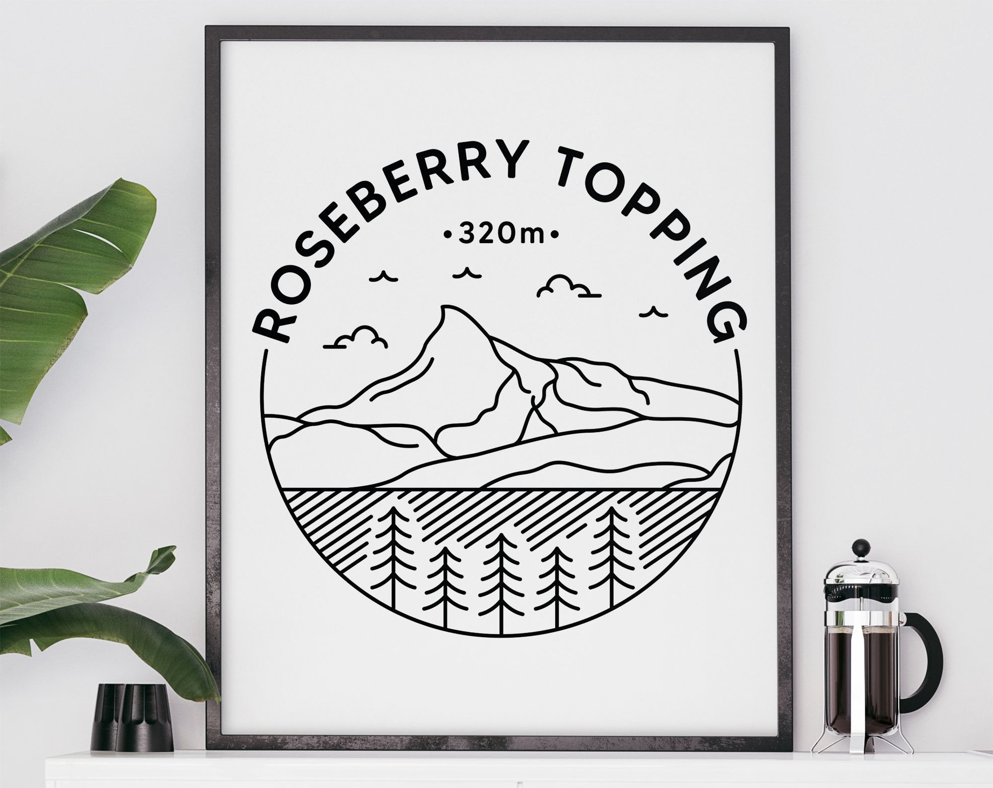 Roseberry Topping Print - North Yorkshire Poster – Minimal Wall