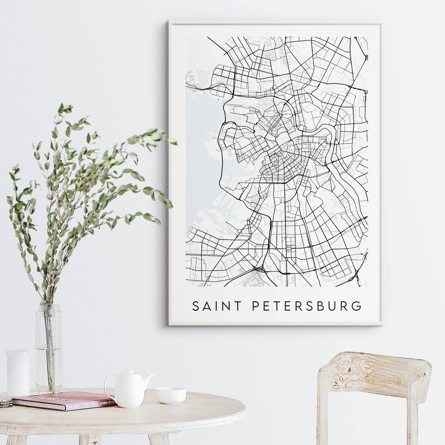 Saint Petersburg Map Print - Russia