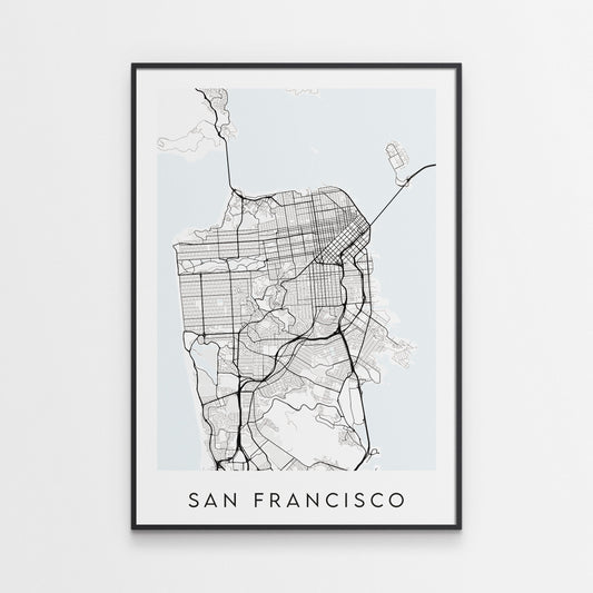 San Francisco Map Print - California USA