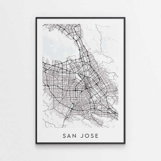 San Jose Map Print - California USA