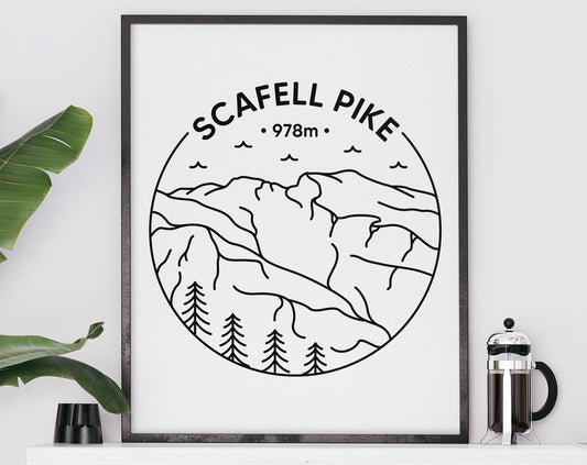 Scafell Pike Print - Cumbria, Lake District Poster